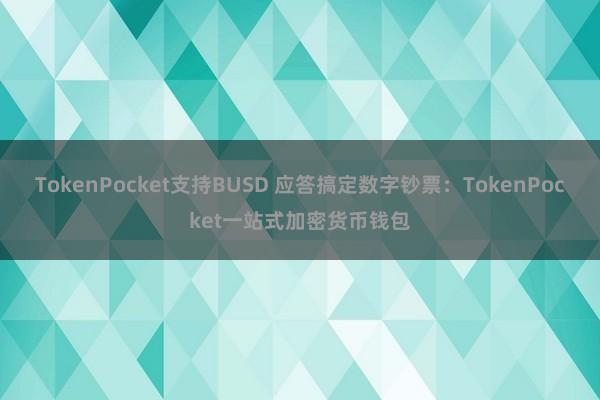 TokenPocket支持BUSD 应答搞定数字钞票：TokenPocket一站式加密货币钱包